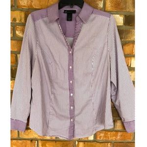 Lane Bryant Long Sleeve Button Down Top Size 16